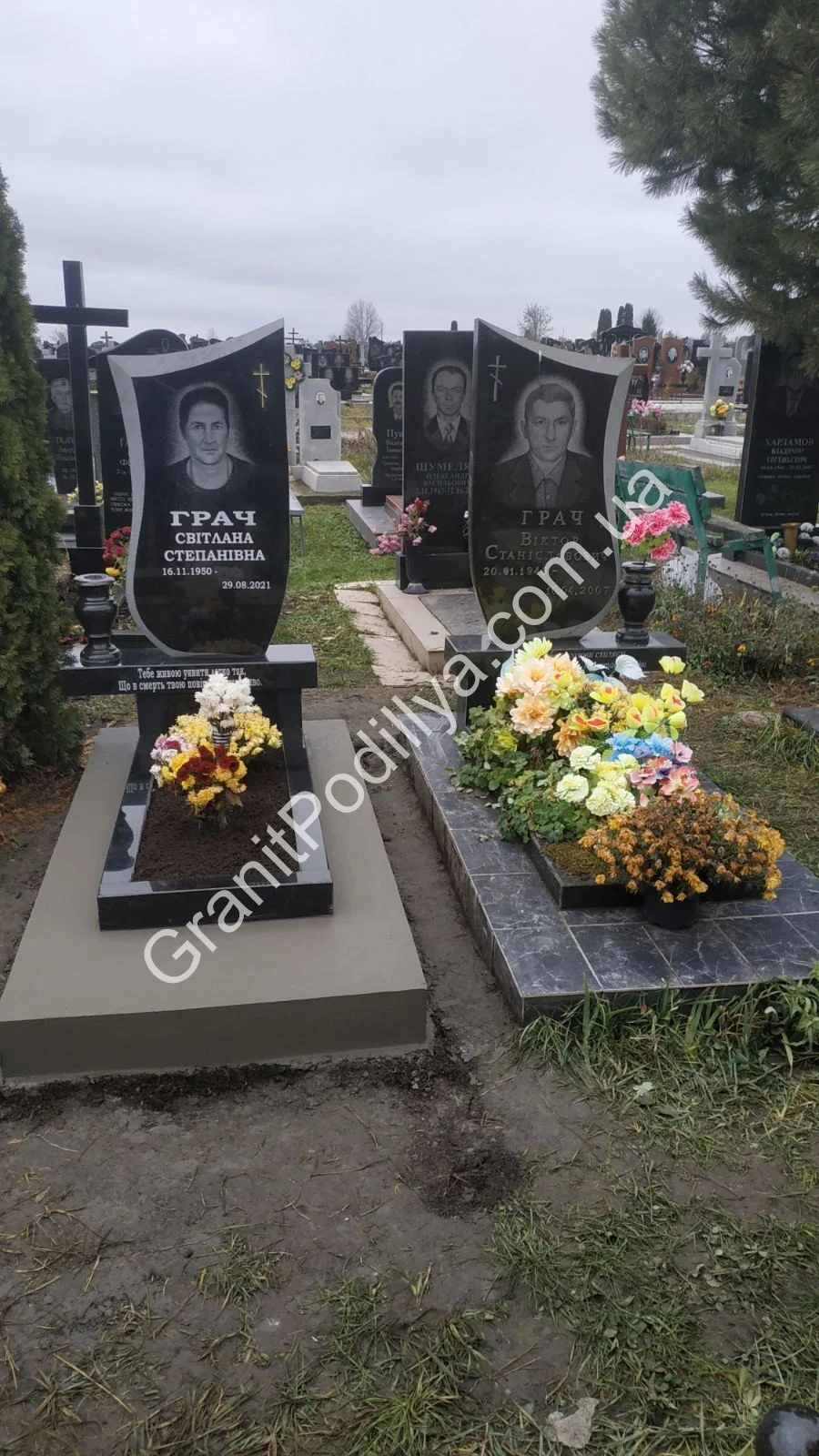 Подвійний пам'ятник з граніту - Кам'янець-Подільський | GranitPodillya